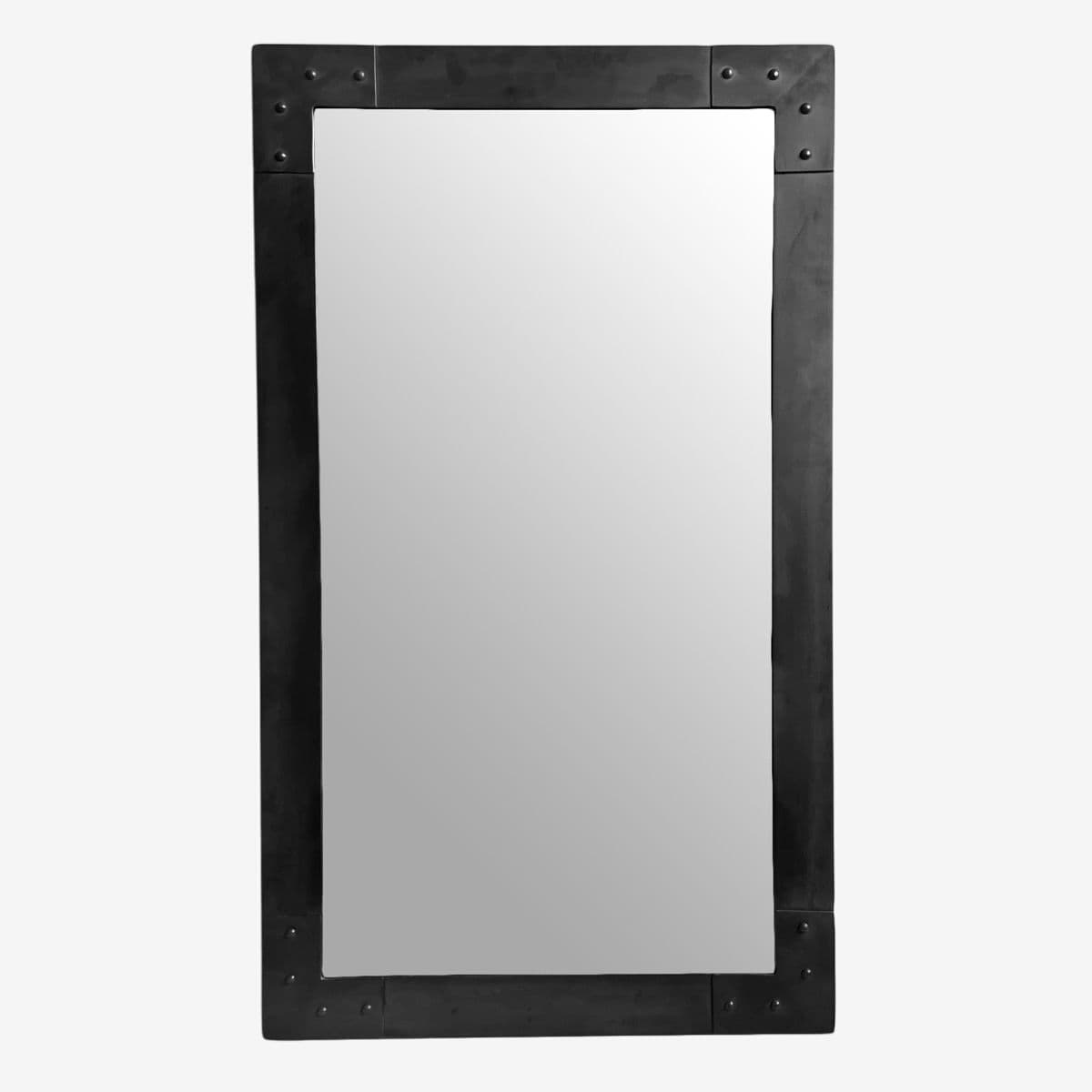 Black Solid Iron Rivet Mirror - Image 1