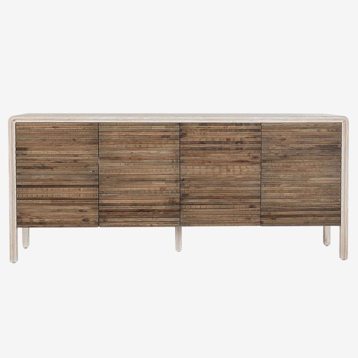 Modern Beige & Brown Wood Sideboard - Image 1
