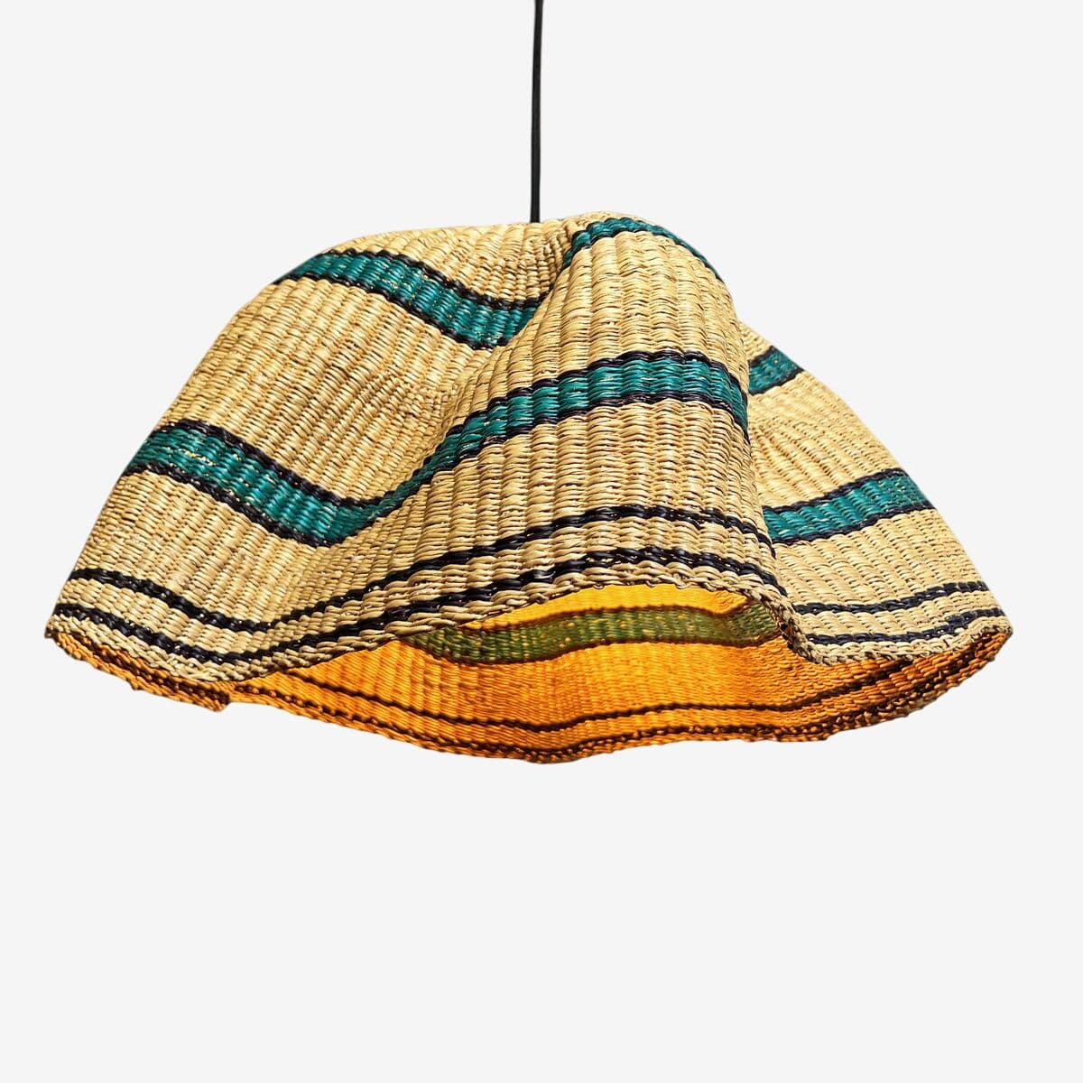 Bolga Wave Basket Light Pendant - Image 1