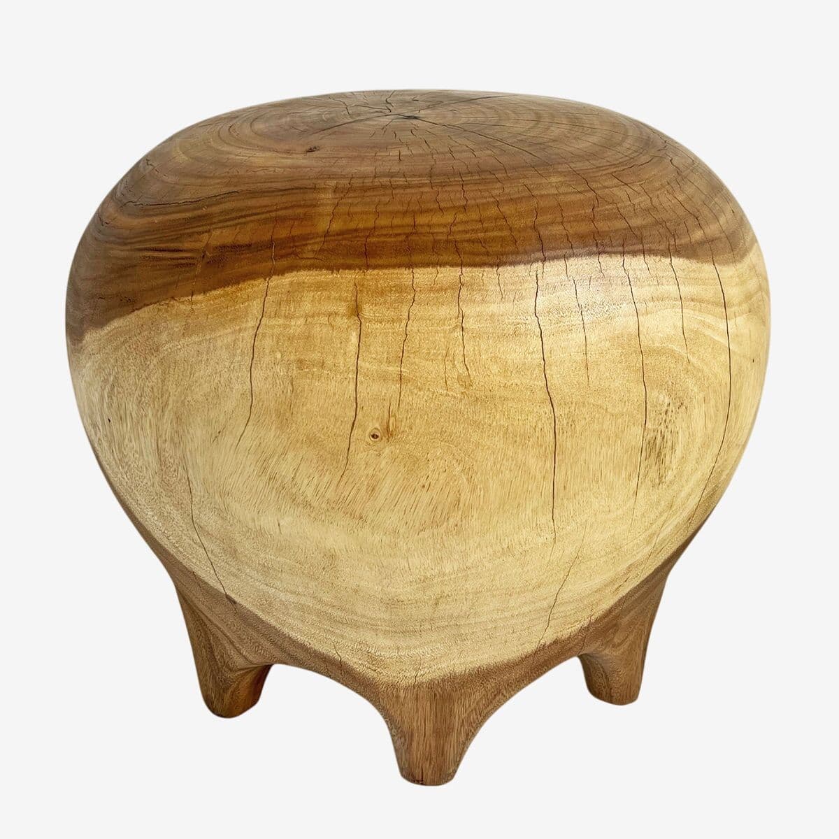 Two Tone Bulb Drop Stool Table - Image 1