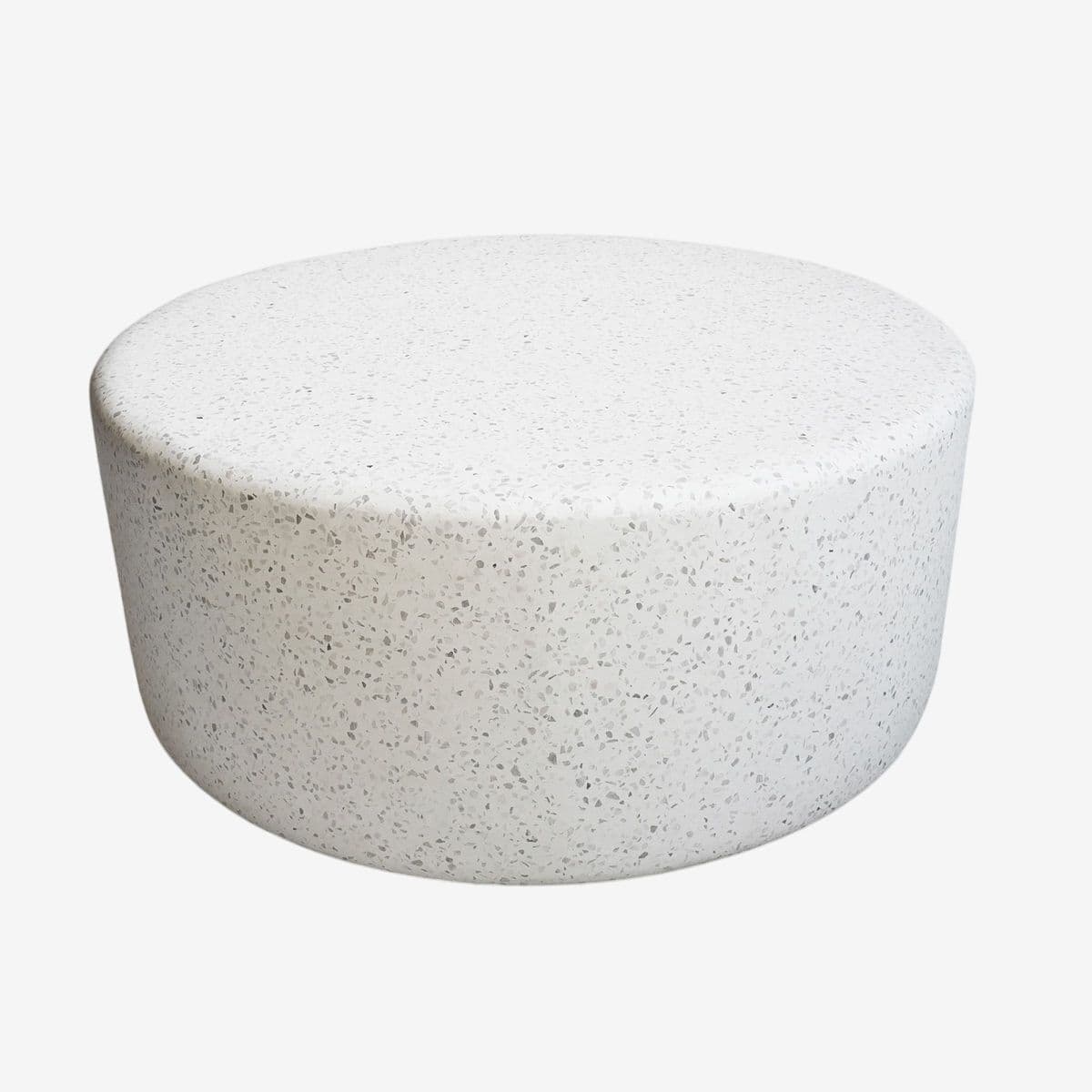White Round Terrazzo Coffee Table - Image 1