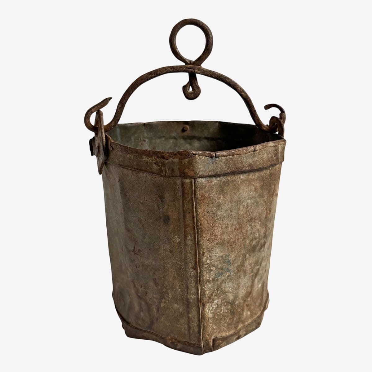 Old Iron Can Bucket w/Handle - Image 1