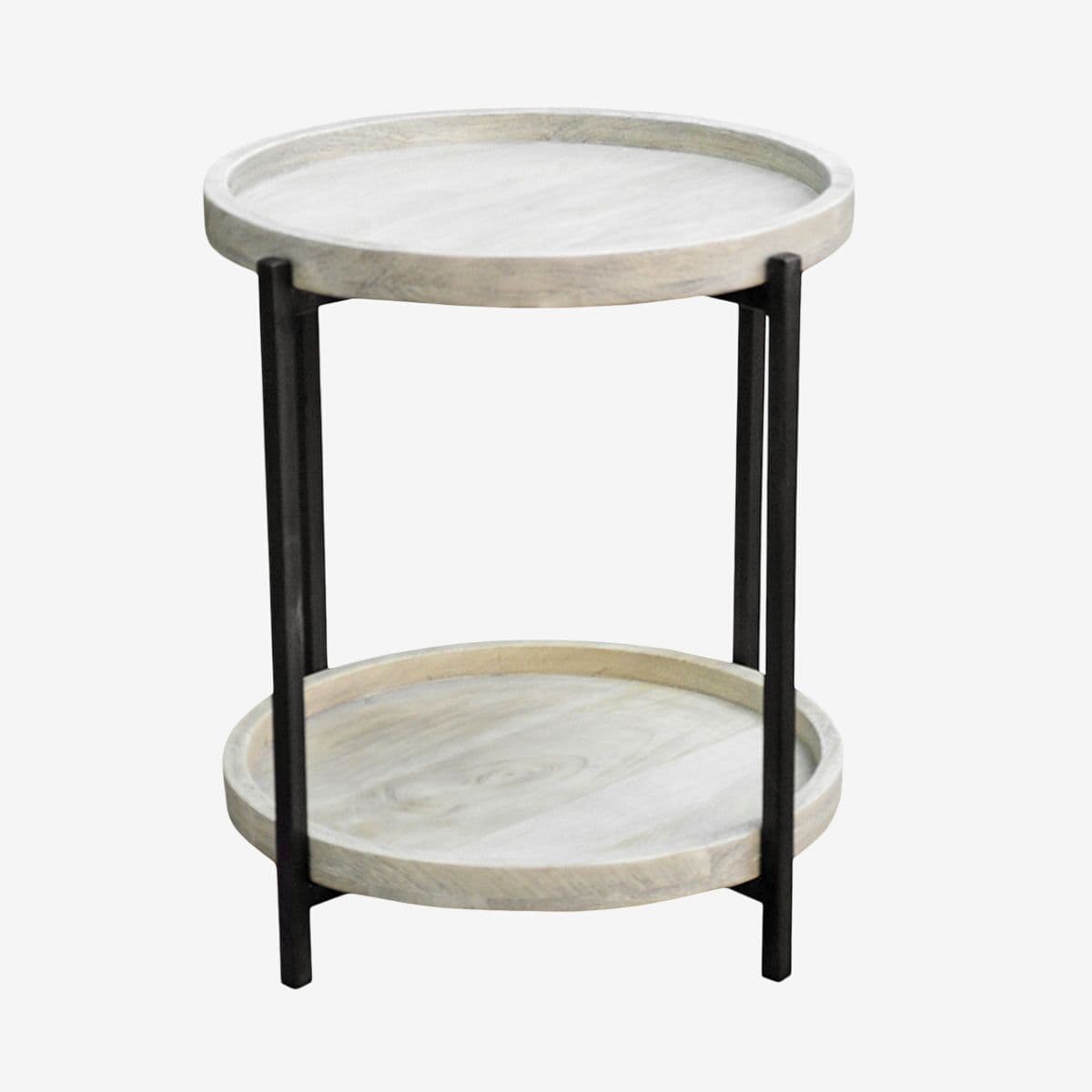 Zuri Wood & Iron Side Table - Image 1