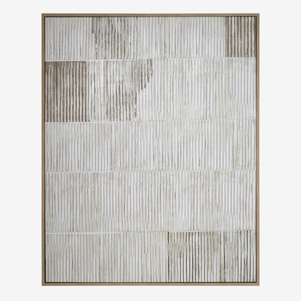 Ivory Drift Lineal Wall Art - Image 1