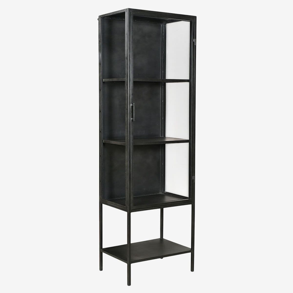 Black Iron & Glass Display Cabinet - Image 1