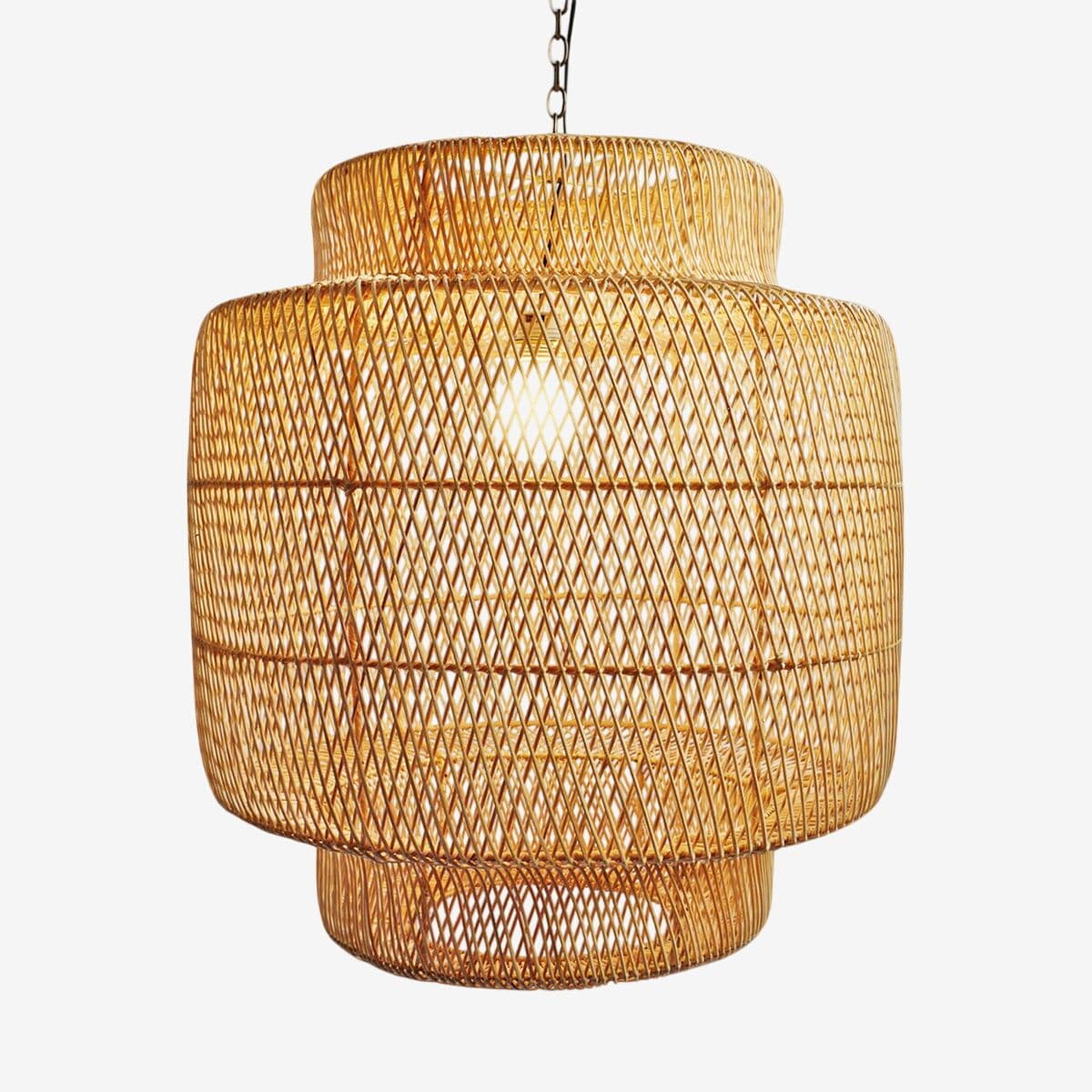Natural Wicker Liberty Lantern Medium - Image 1
