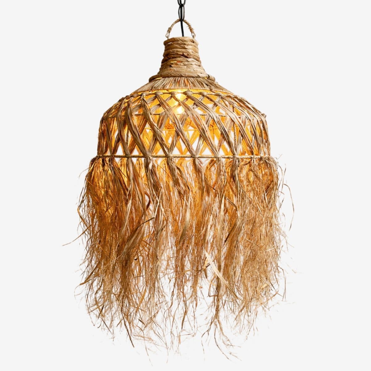 Woven Grass Skirt Pendant Light - Image 1