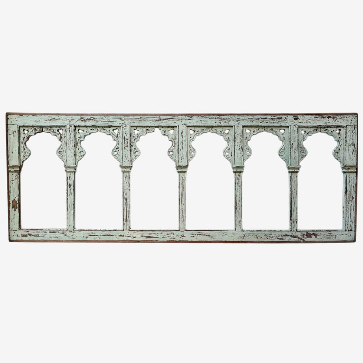 Antique Long Architectural Window Mirror - Image 1