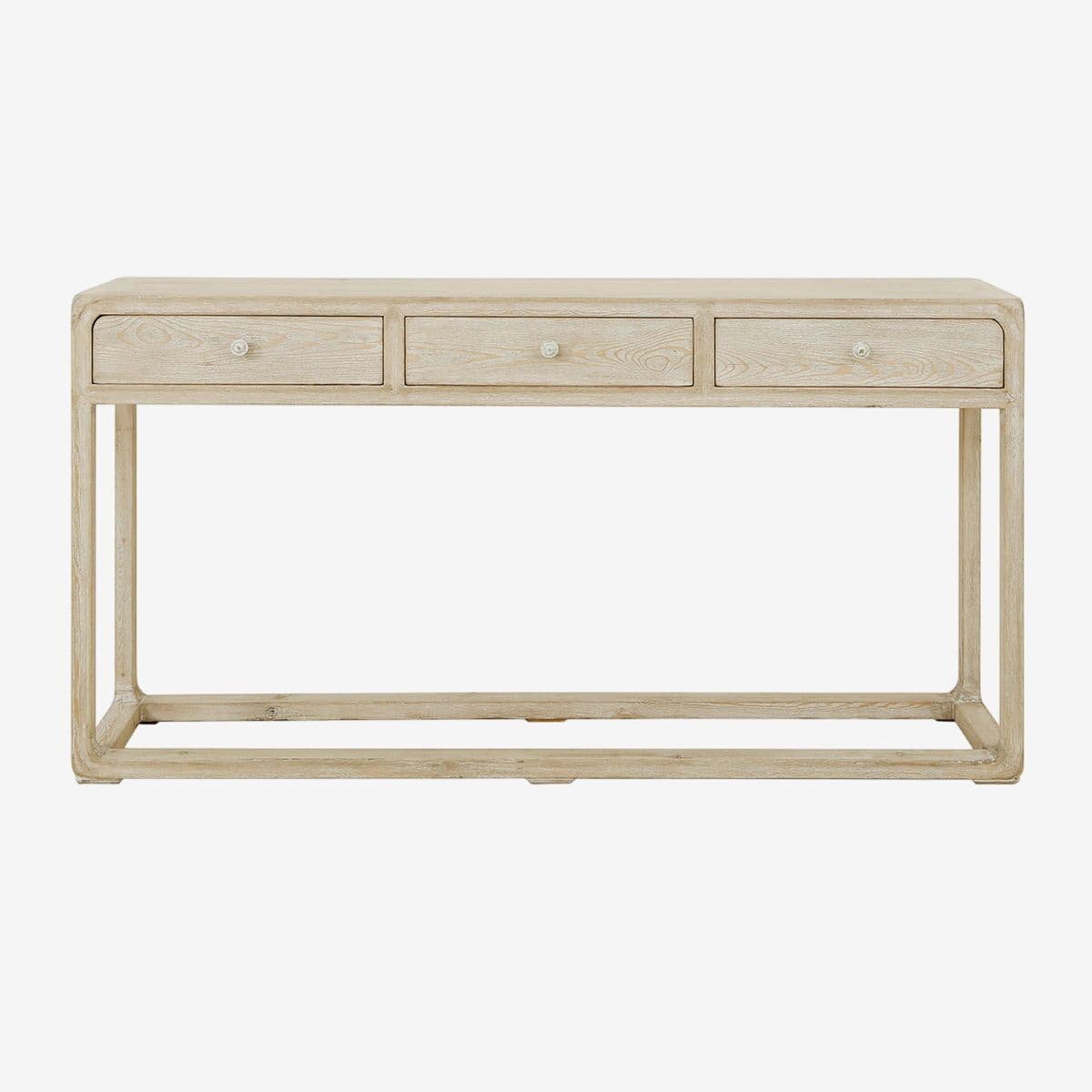 White Wash 3 Drawer Console - Image 1