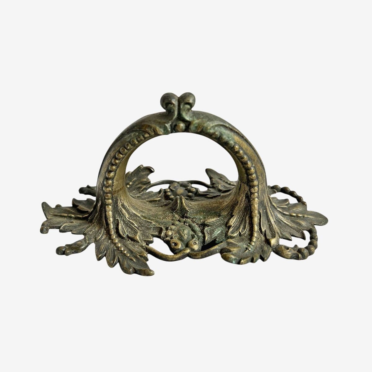Antique Brass Art Nouveau Handle Pull - Image 1