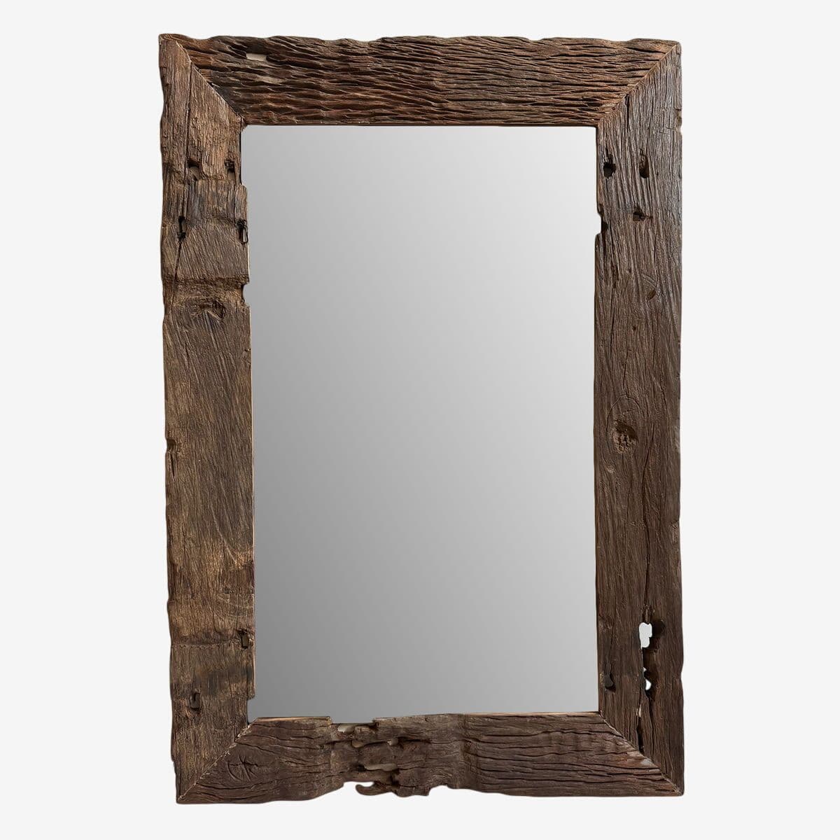 Rustic Railway Wood Mirror - Image 1