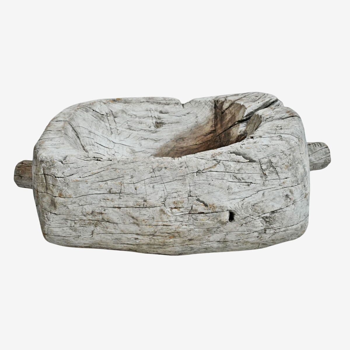 Old India Wood Mortar Bowl - Image 1