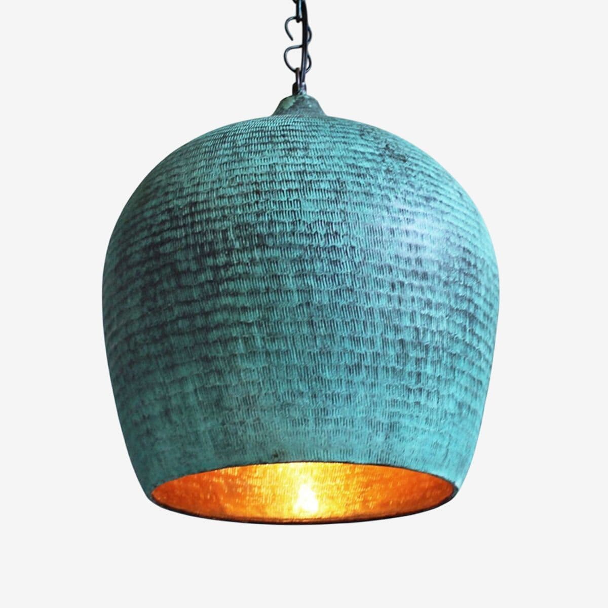Verdigris Copper Gentong Lantern - Image 1