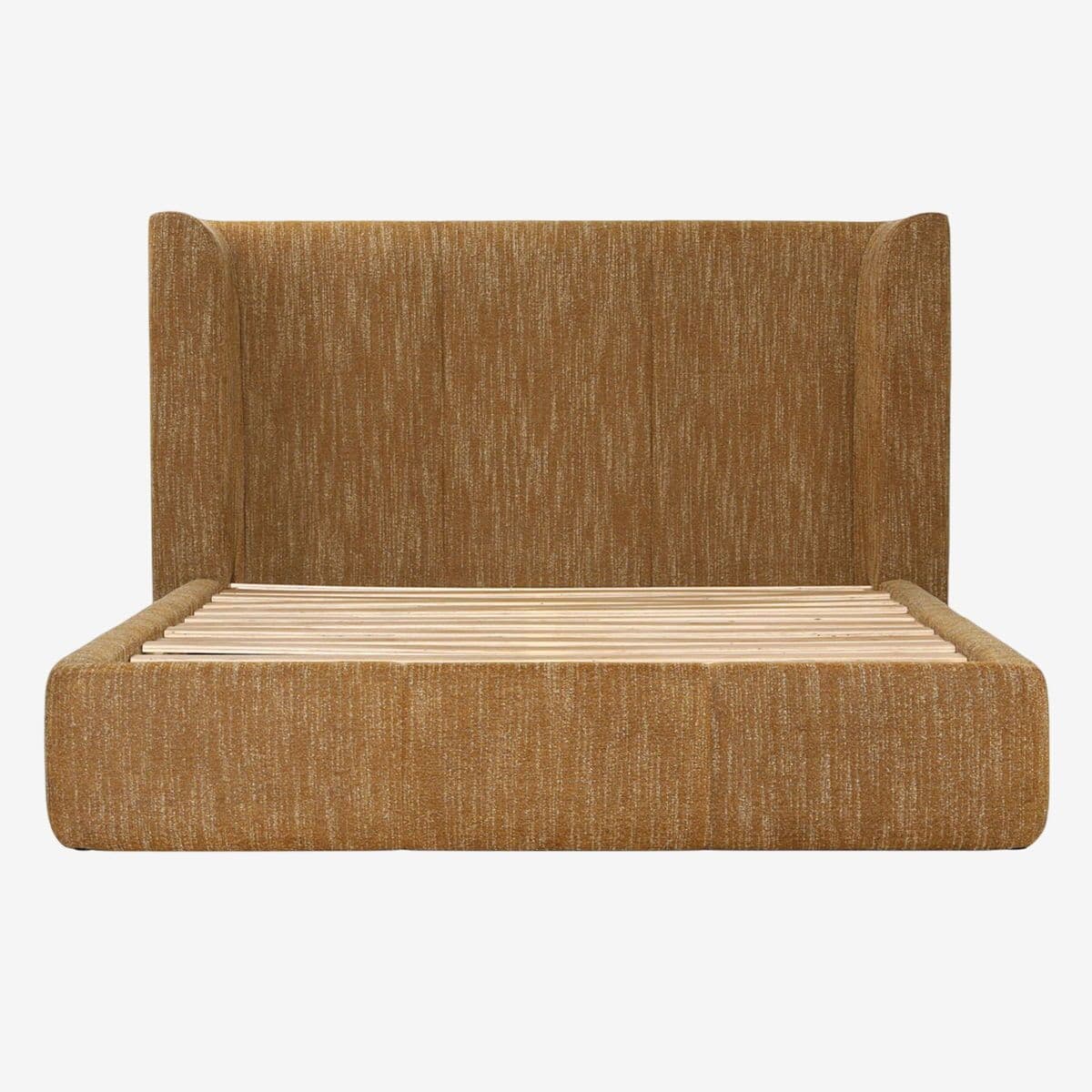 Upholstered Caramel Tuft Queen Bed - Image 1