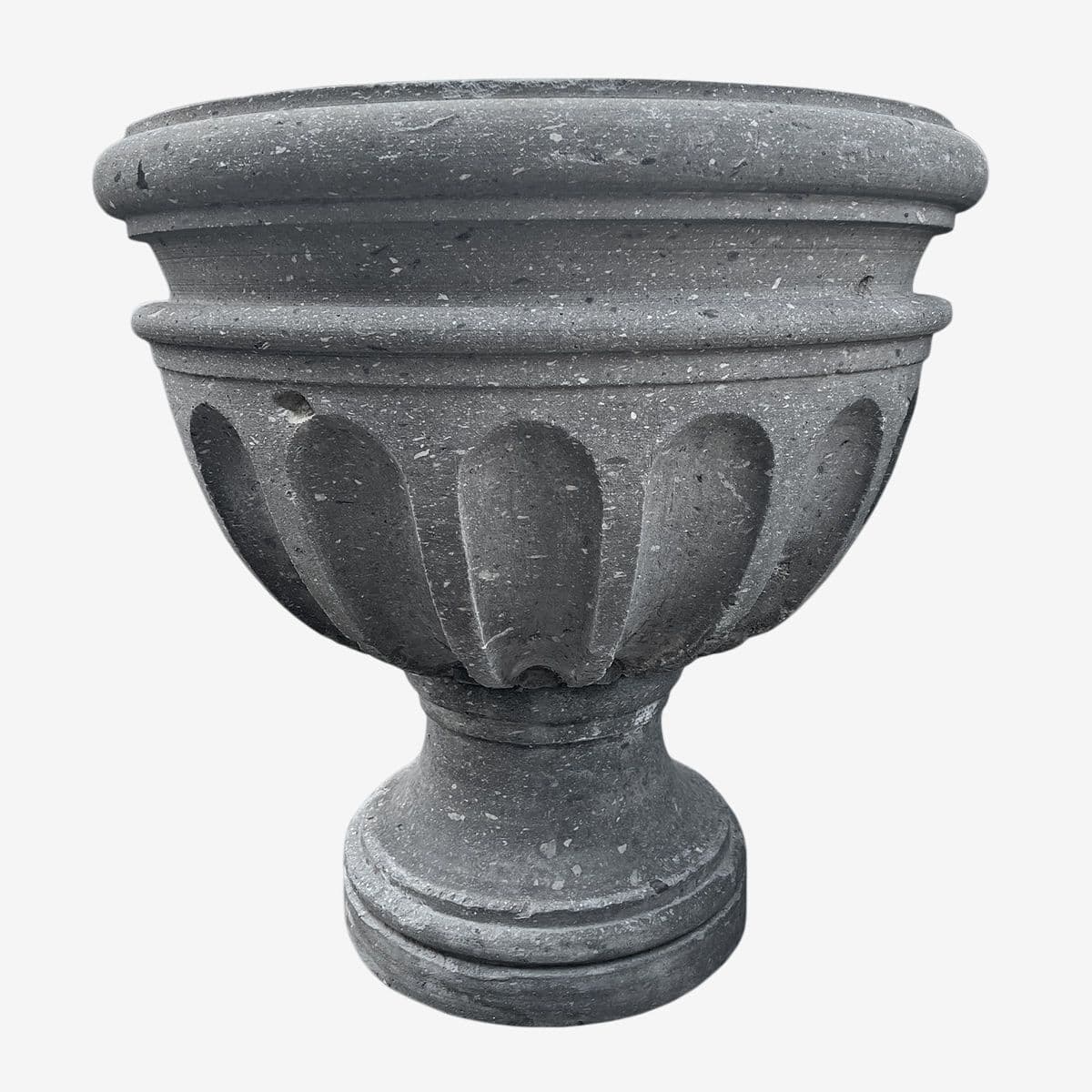 Stone Cement Carved Urn Planter - Image 1