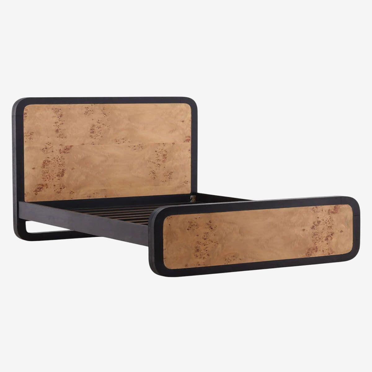 Modern Burl Wood King Bed - Image 1