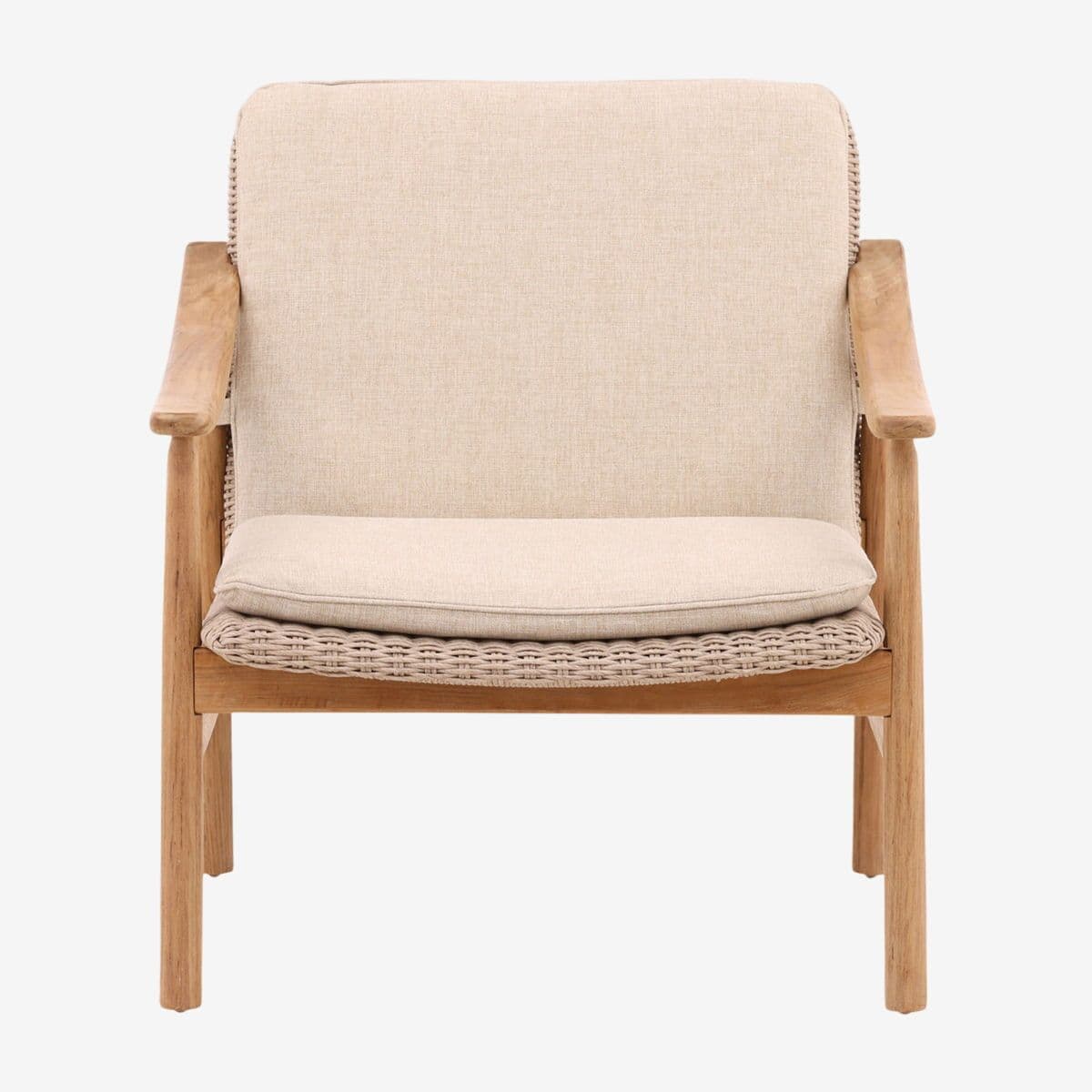 Marcella Teak Frame Outdoor Accent Chair - Image 1