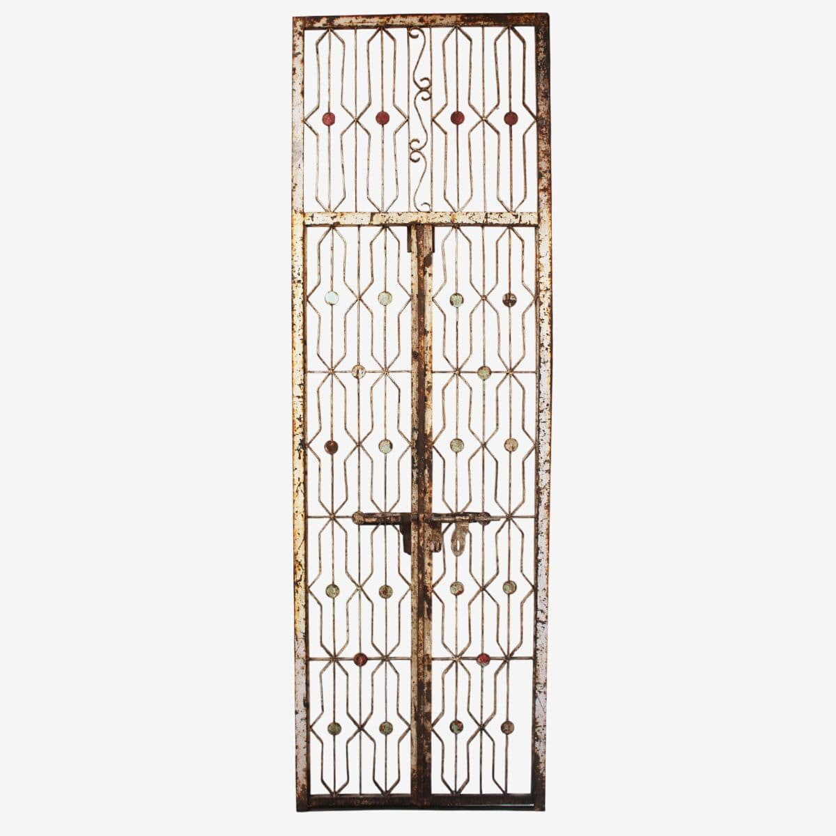 Vintage Iron Dotted Garden Gate - Image 1