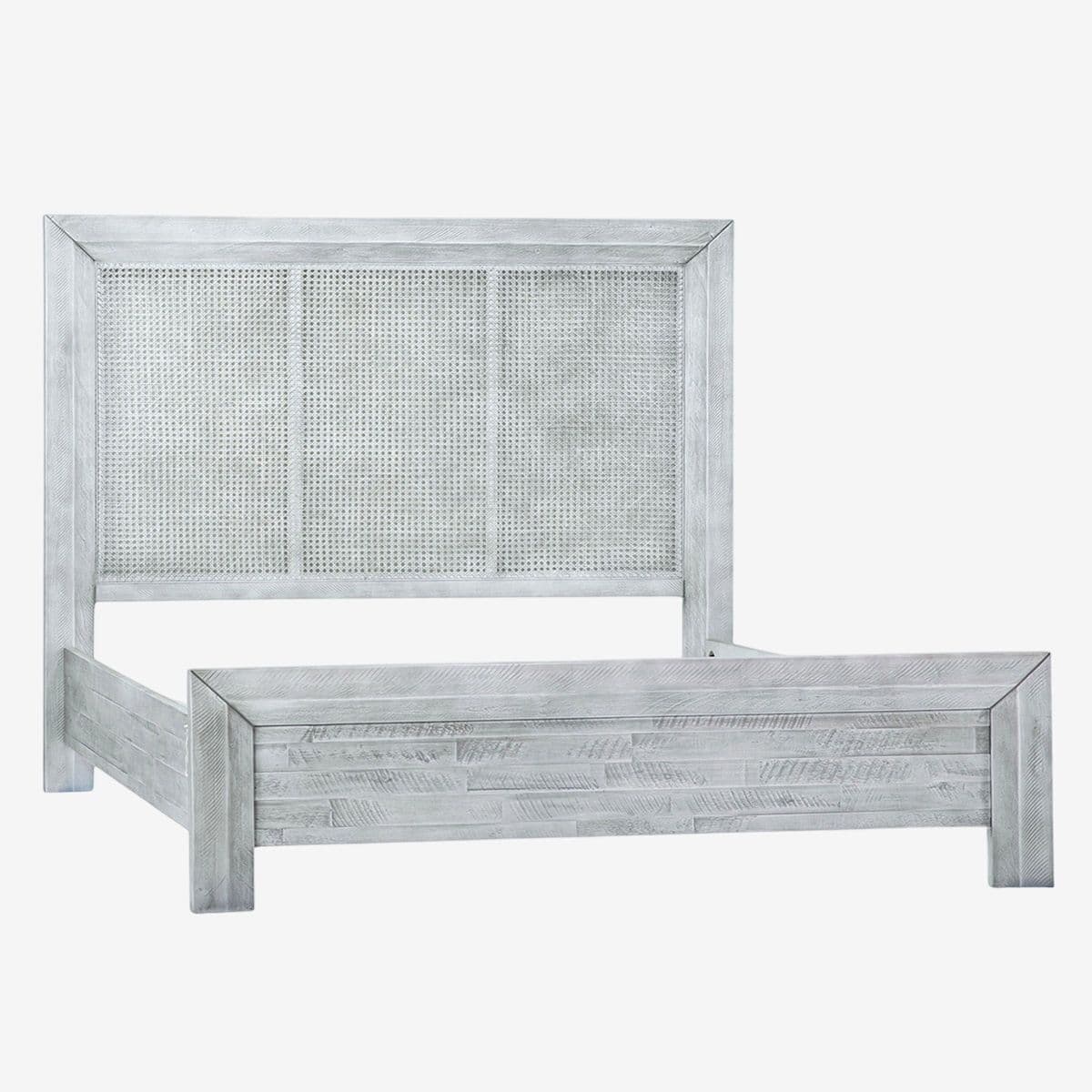 Geneva Grey Wood & Cane Eastern King Bed - Image 1