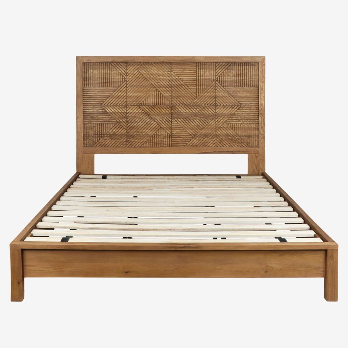 Inez Oak Bed Frame King - Image 1