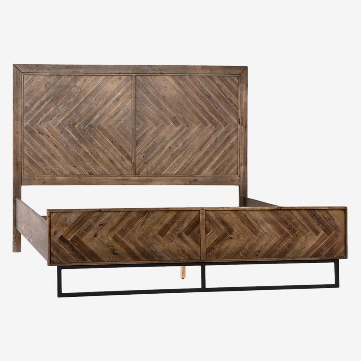 Acacia Herringbone Eastern King Bed - Image 1