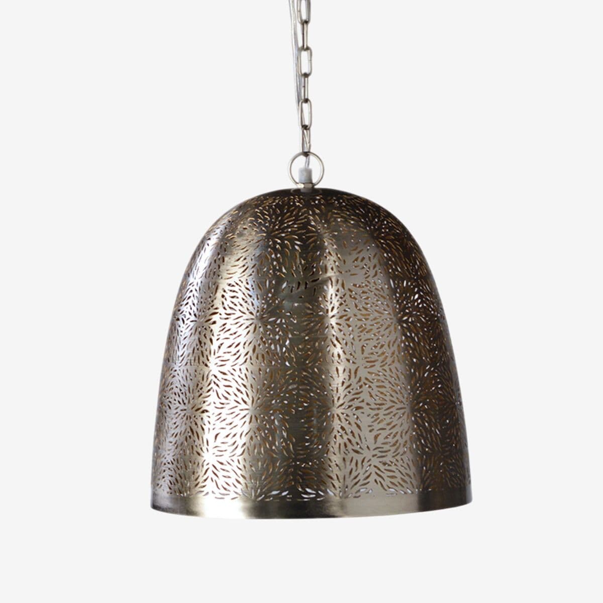 Nickel Cut Out Lantern - Image 1