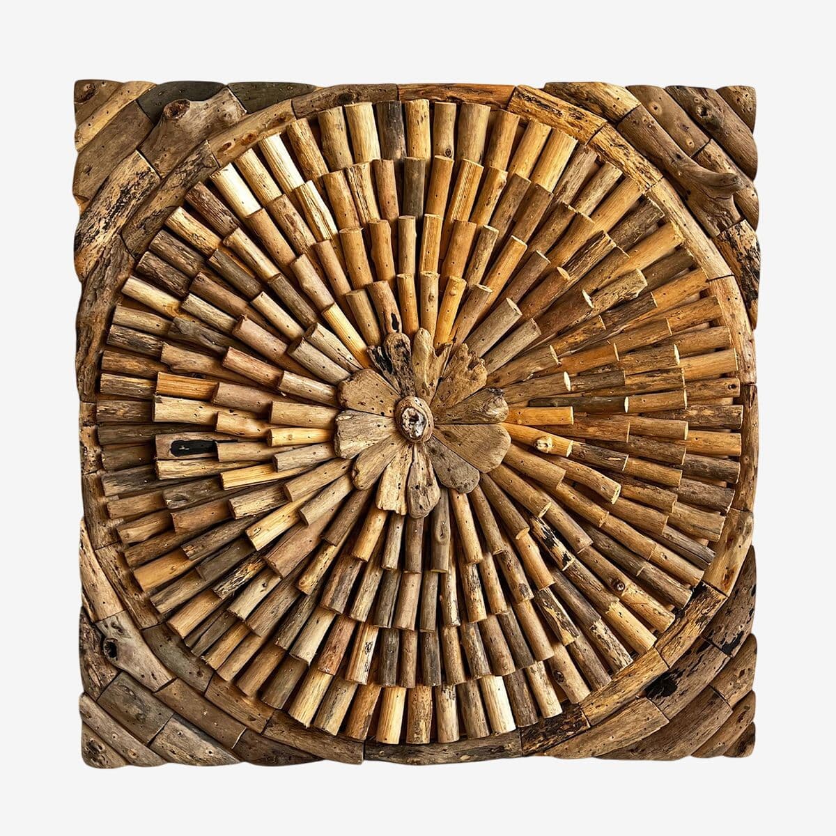 Driftwood Square Design Wall Art - Image 1