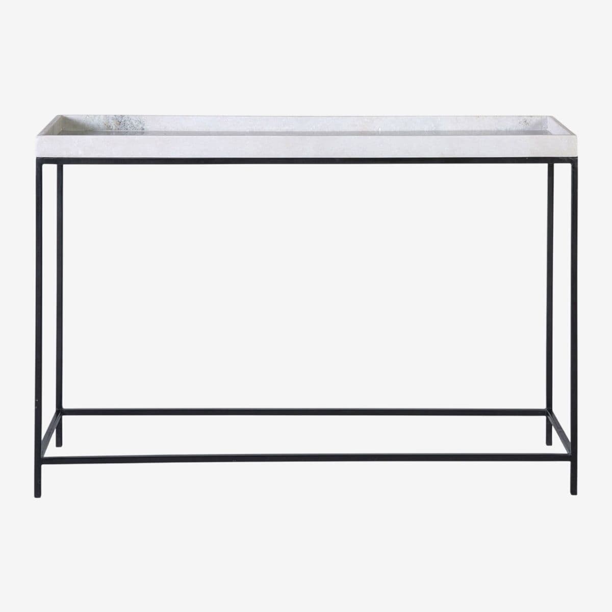 White Marble Tray Console Table - Image 1