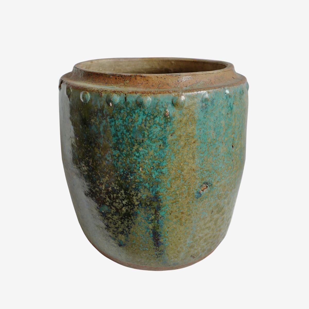 Vintage Green / Turquoise Ceramic Pot - Image 1