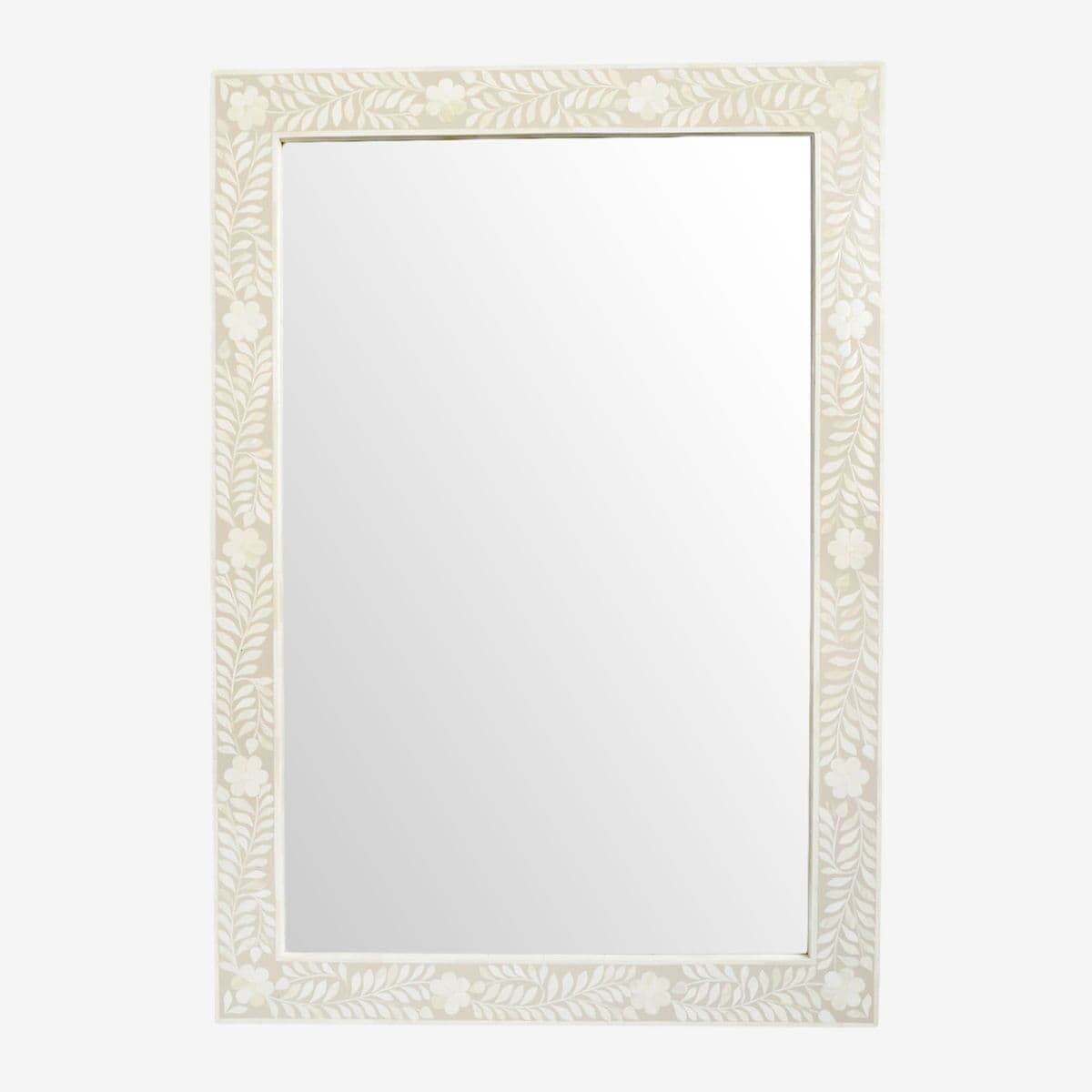 Priya Floral Inlay Mirror - Image 1