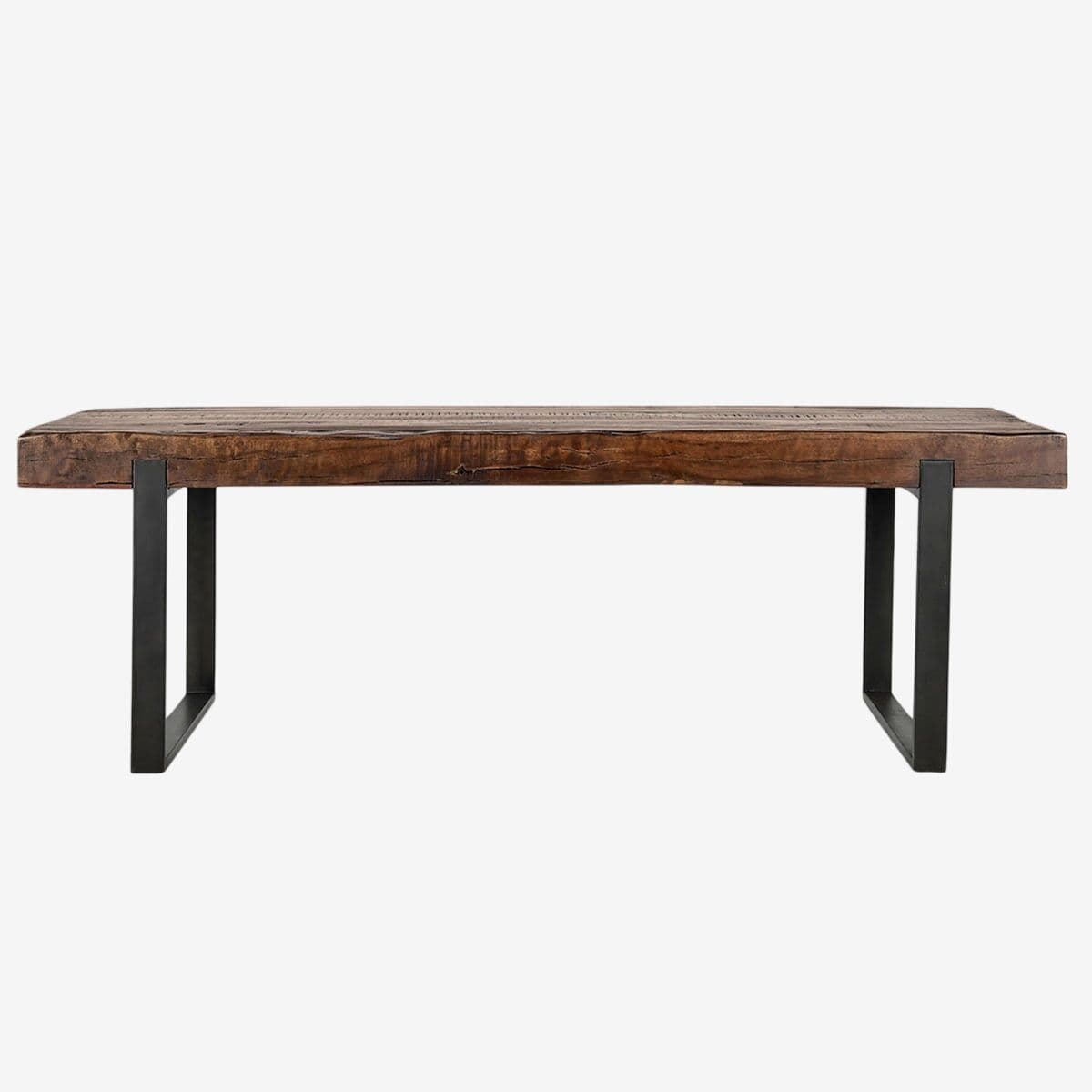 Rustic Modern Wood & Iron Dining Table - Image 1