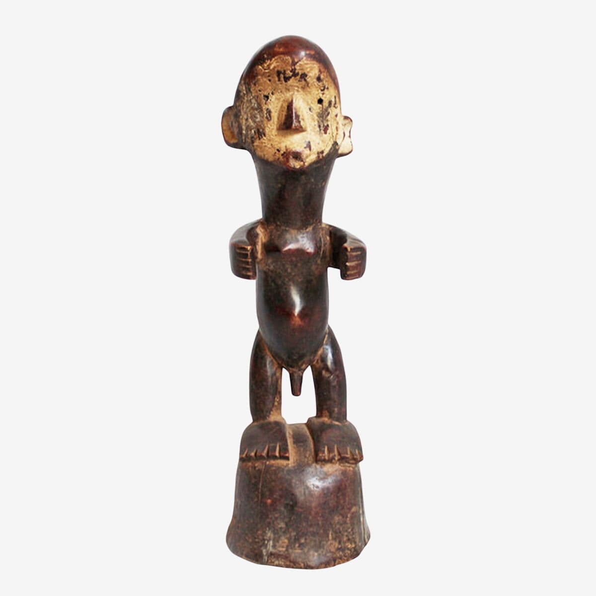Vintage Carved Wood Igbo Figure - Image 1