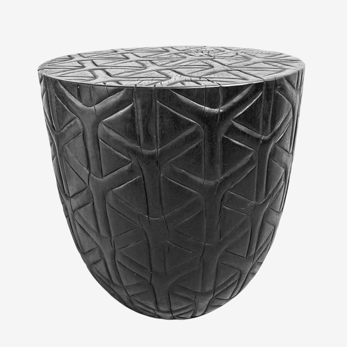 Ebony Gumdrop Cane Print Stool - Image 1
