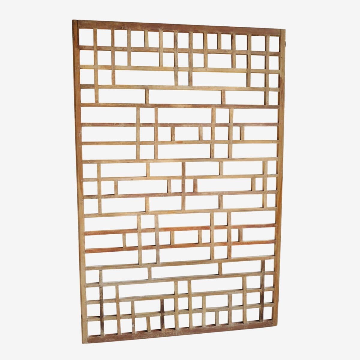 Wood Lattice Work Mirror - Image 1