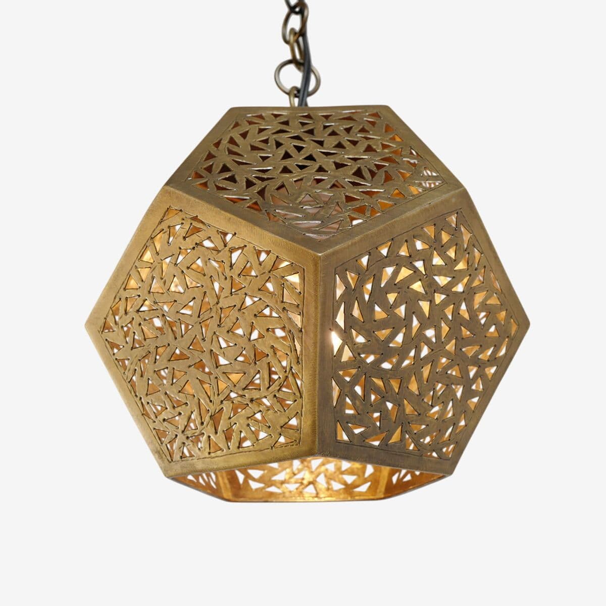 Brass Work Pentagon Pendant - Image 1