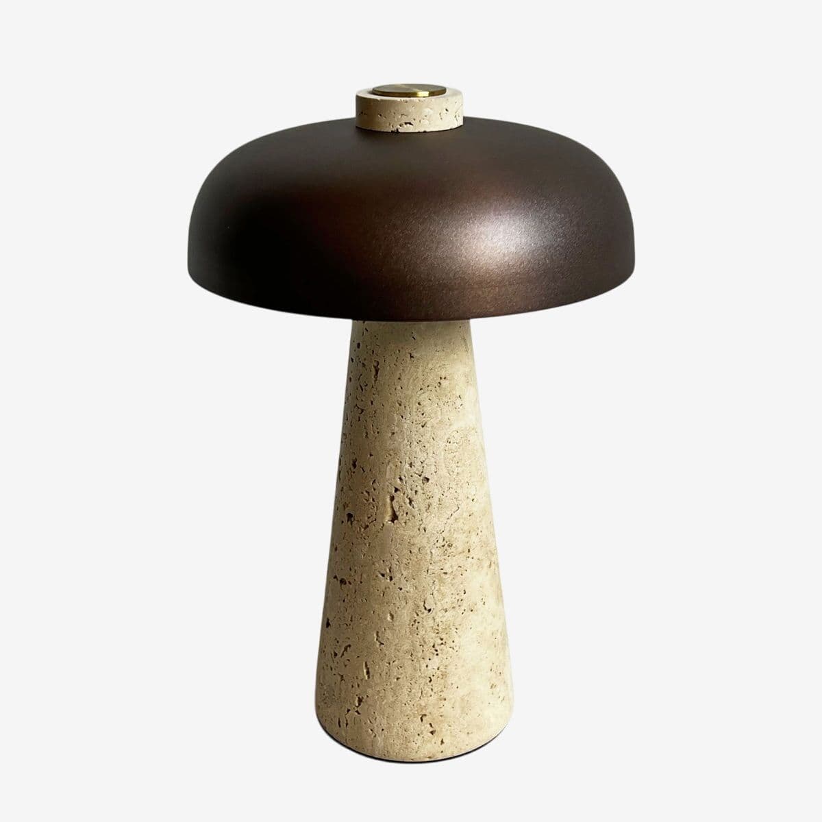 Porcini Travertine Bronze Table Light - Image 1