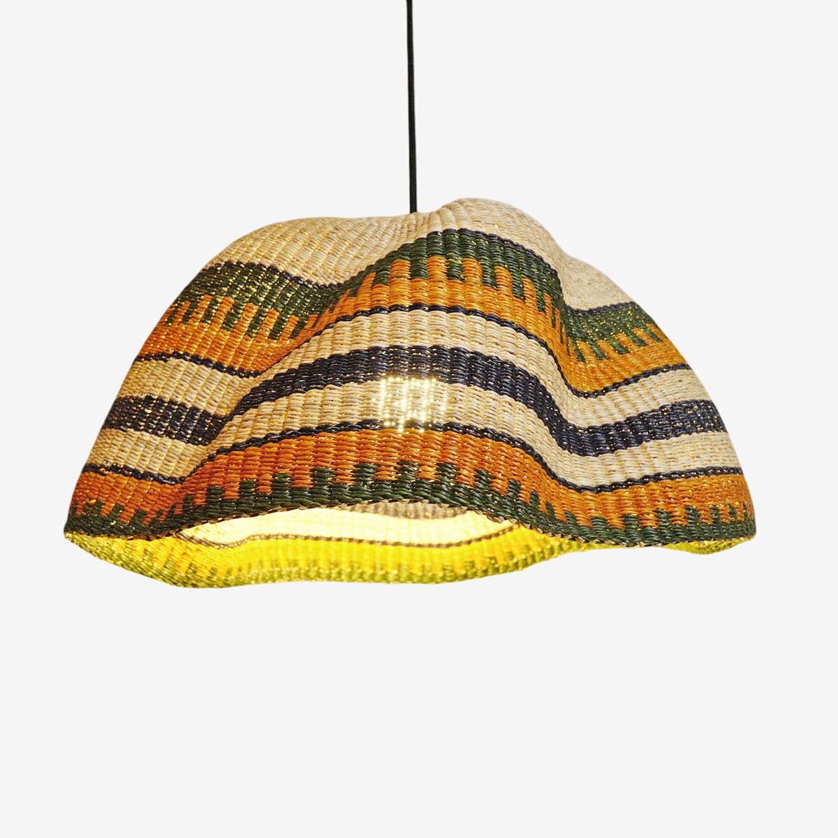 Bolga Wave Basket Light Pendant