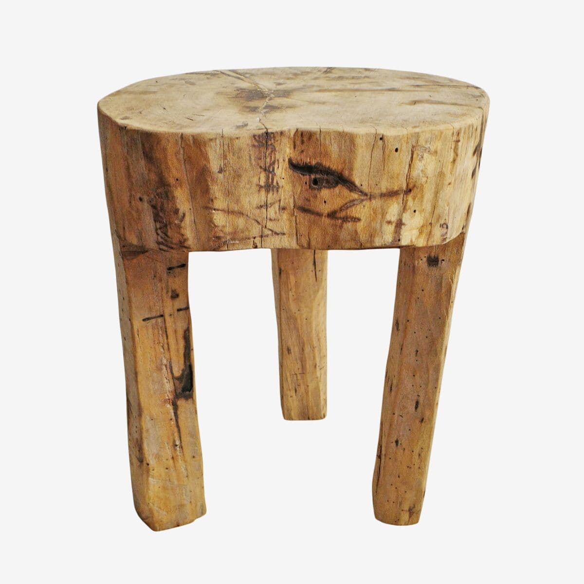 Rustic Naga Three Leg Wood Table - Image 1