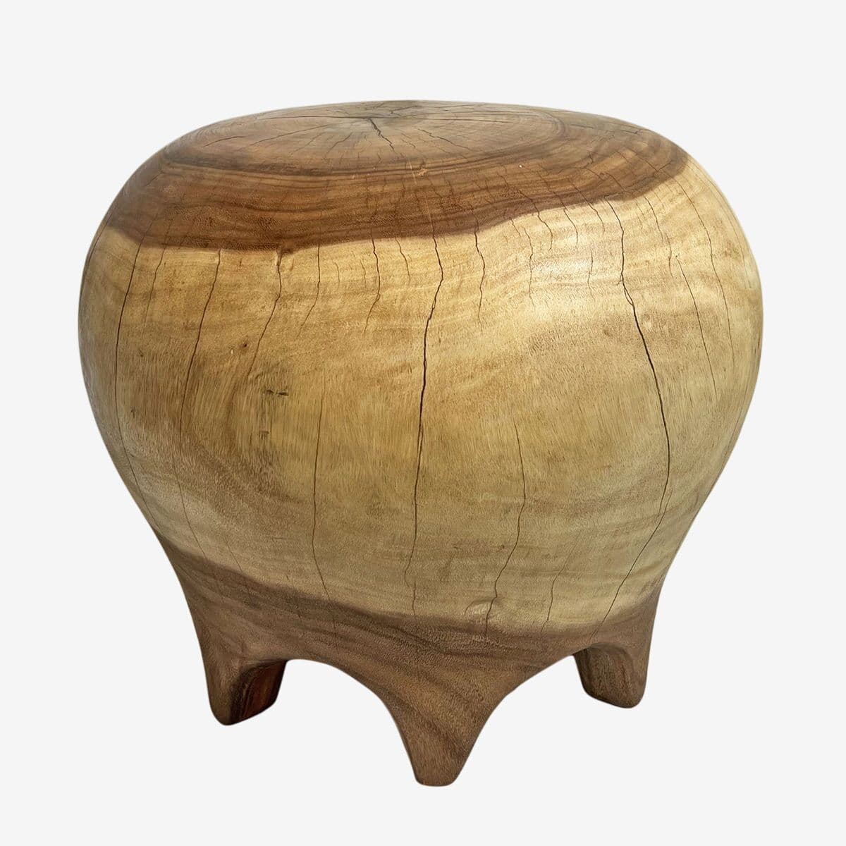 Two Tone Bulb Drop Stool Table - Image 1