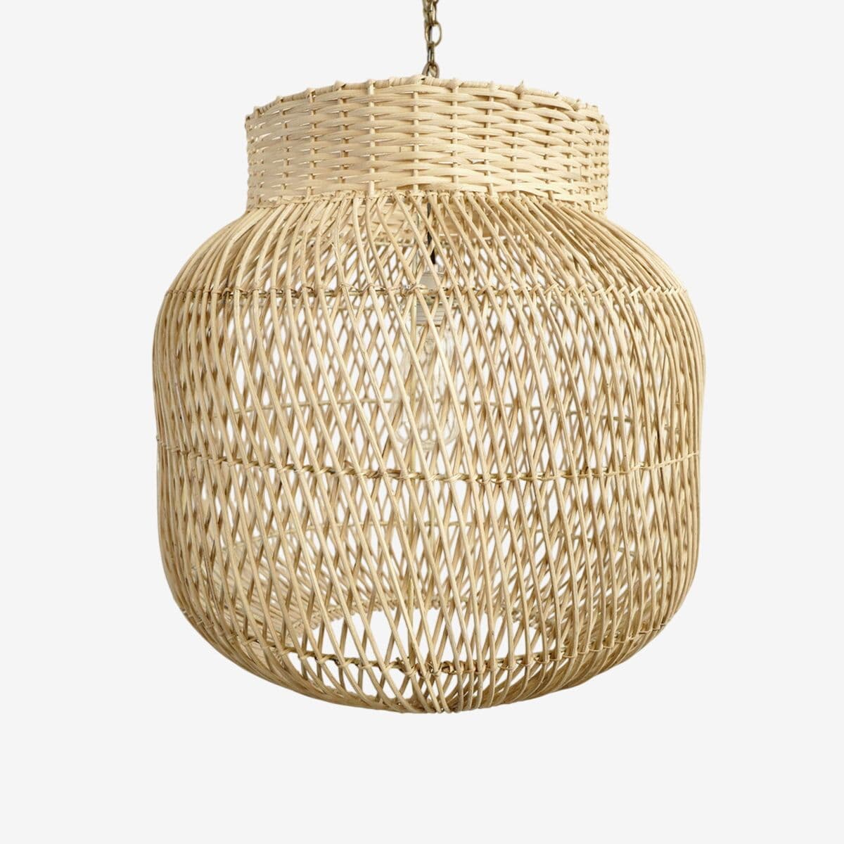 Natural Wicker Jar Lantern - Image 1