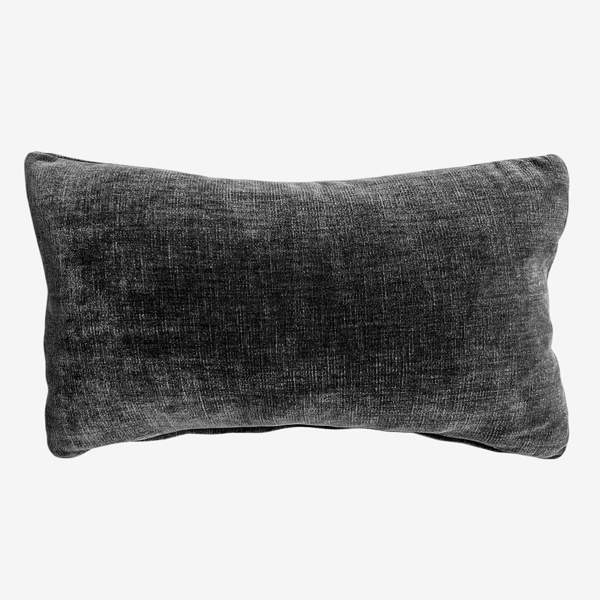 Grey Chenille Lumbar Pillow - Image 1