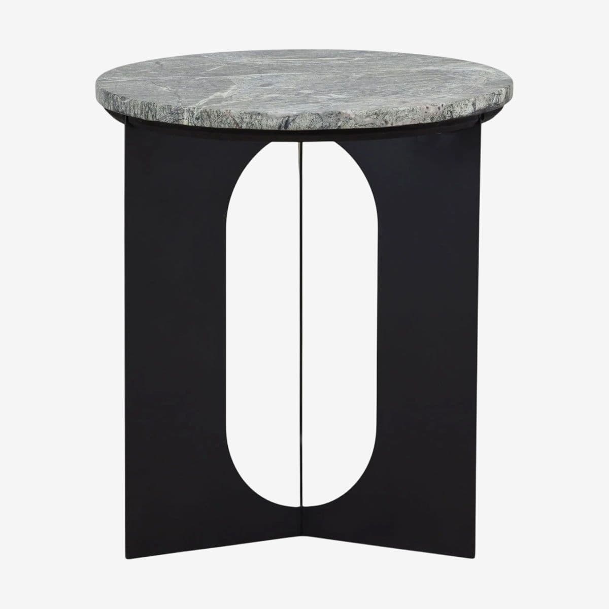 Taurus Marble & Iron Side Table - Image 1