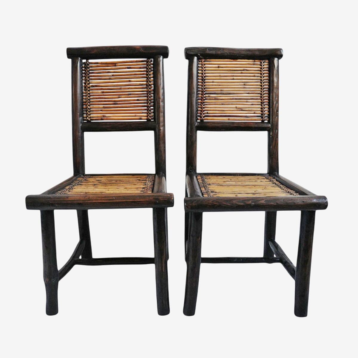 Vintage Pair of Bamboo Chairs - Image 1