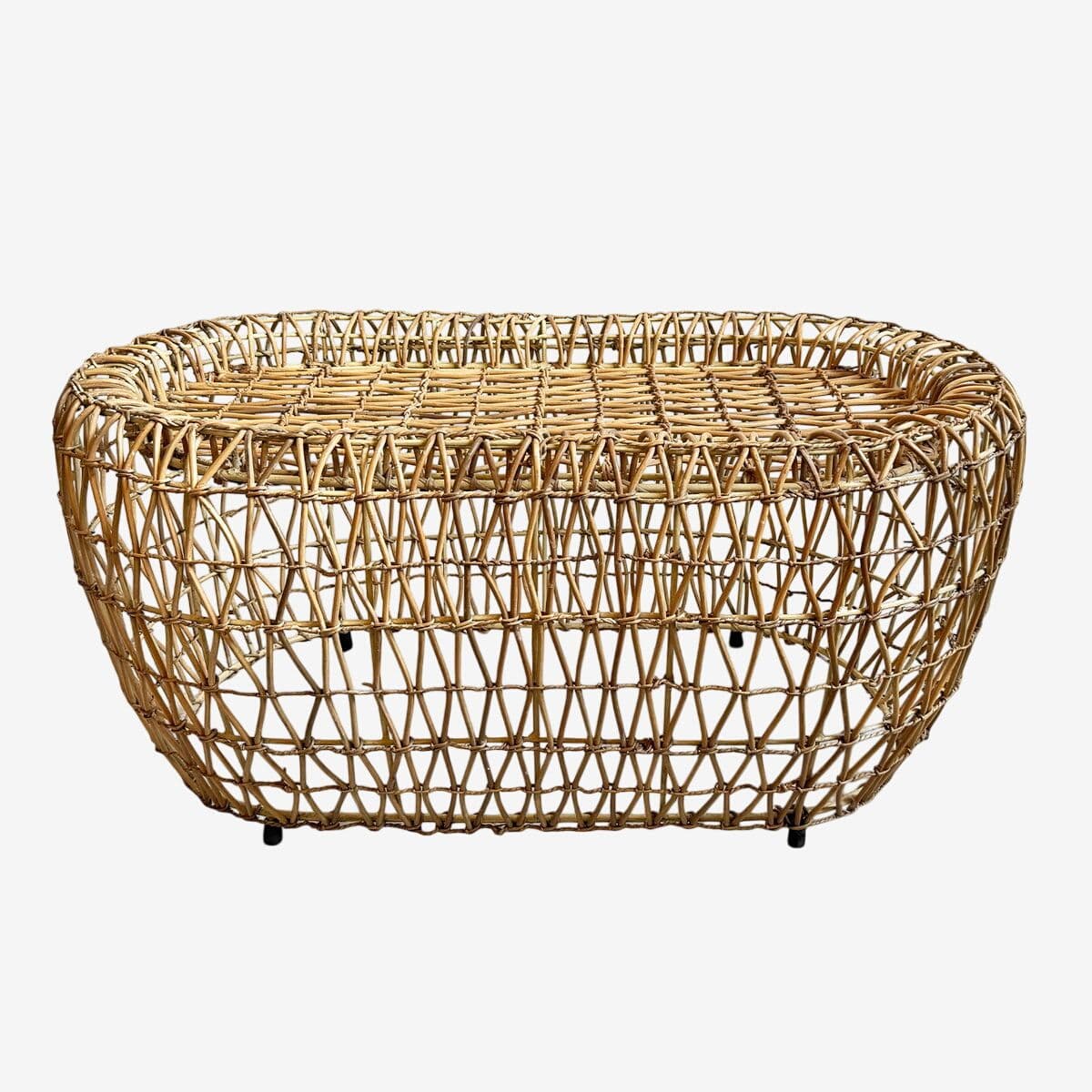 Rattan Open Oval Coffee Table - Image 1