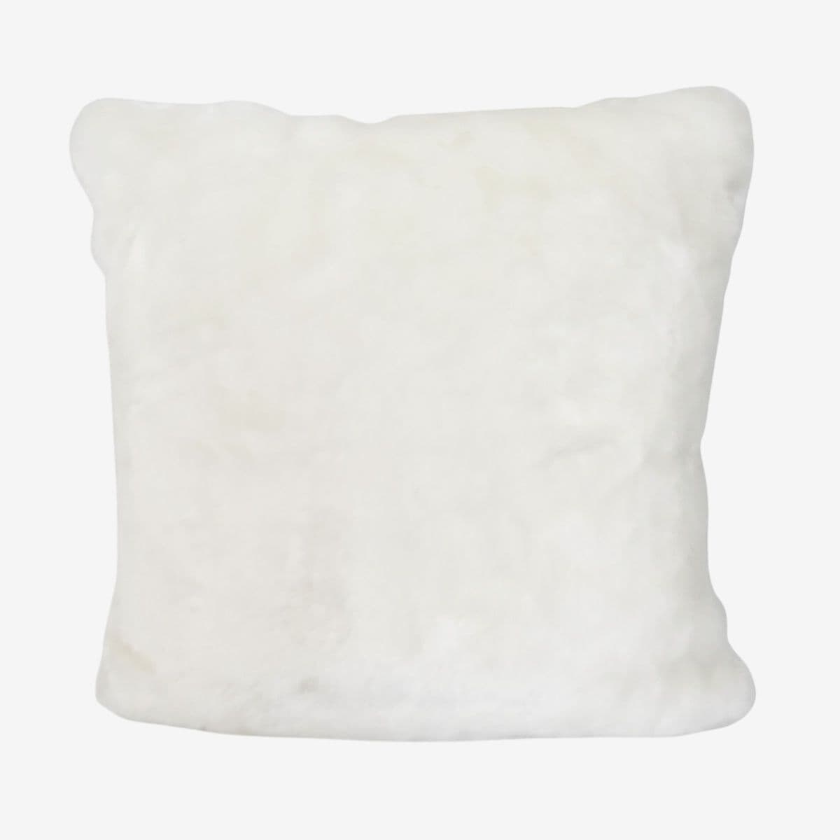 White Snow Faux Rabbit Fur Pillow - Image 1