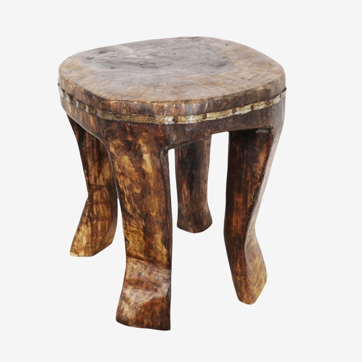 Vintage Naga Wood Stool - Image 1