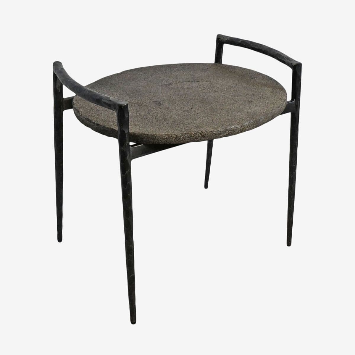 Slate & Iron Oval End Table - Image 1