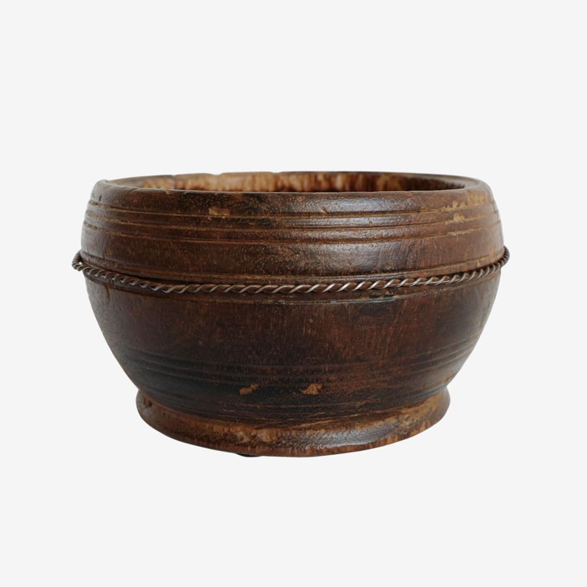 Vintage Small Nepal Wood Bowl - Image 1