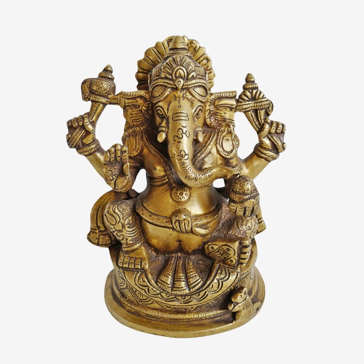 Vintage Brass Ganesha Figure - Image 1