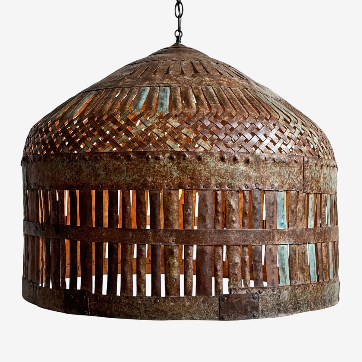 Vintage Iron Cage Pendant Light - Image 1